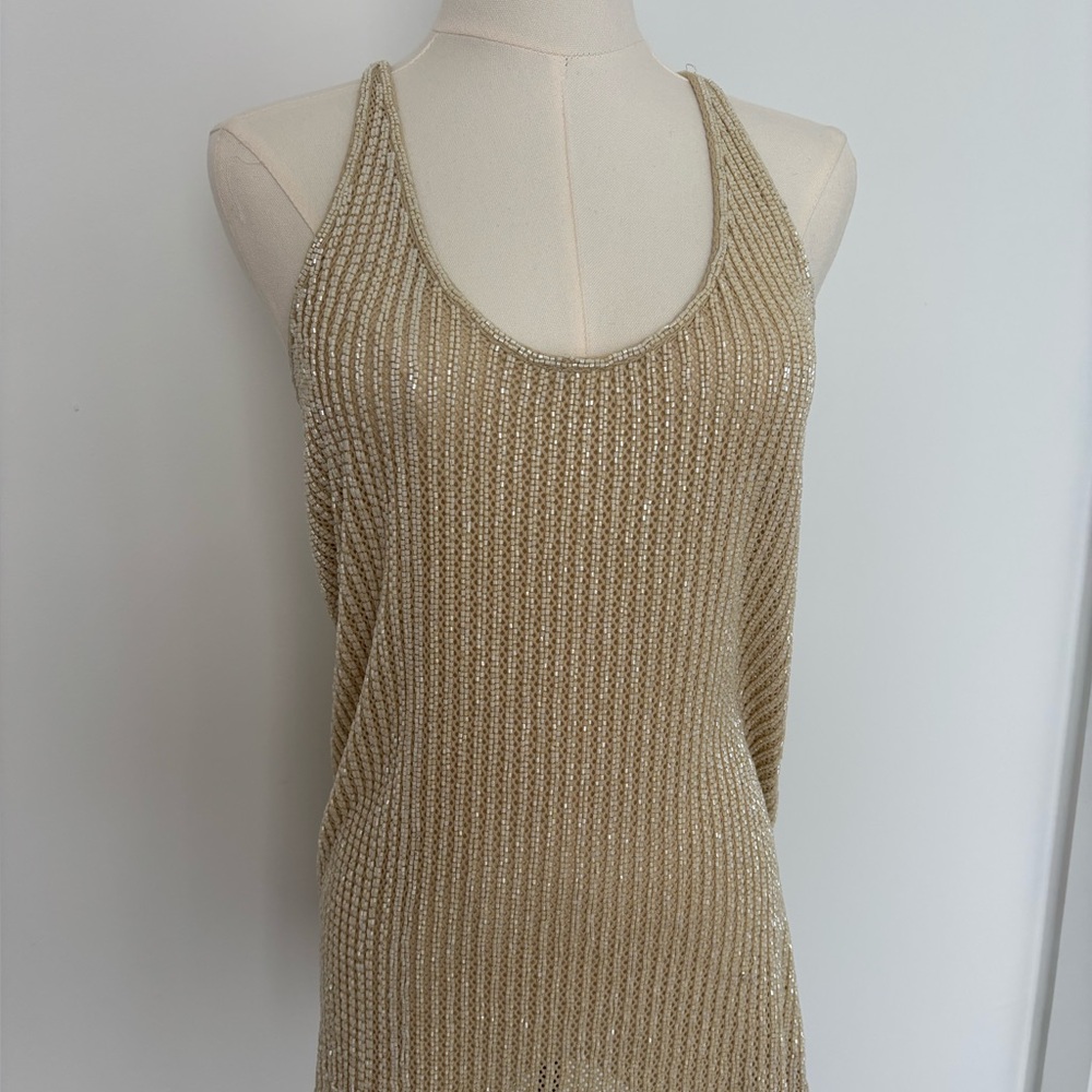 Kenzo vintage cream beaded  Tank Top